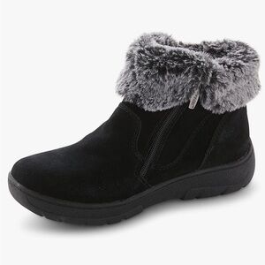 Khombu Women's Jessica Ankle Boots Faux Fur Shearling Lining sz 8